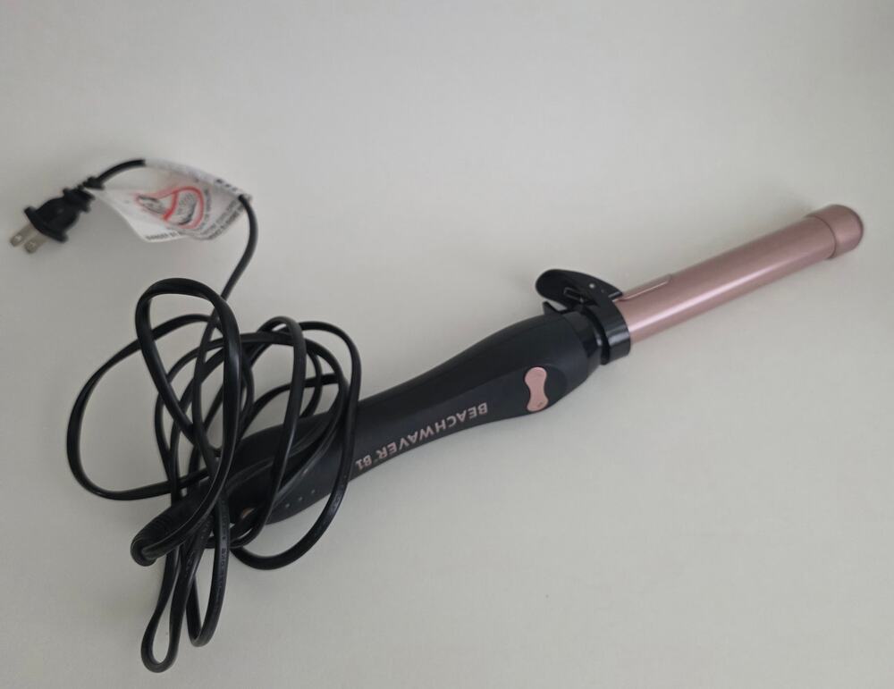 Beachwaver B1 Rotating Curling Iron Curling Wand Rose Gold Black BW160BX
